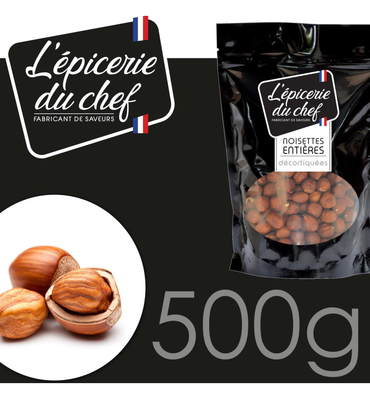 Noisettes entières décortiquées 500 gr