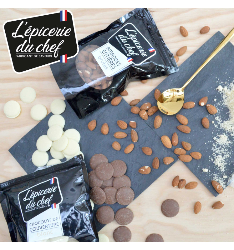 Amandes entières brutes 500 gr