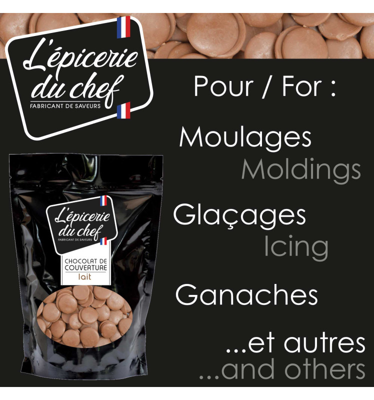 Palets de chocolat lait 500g