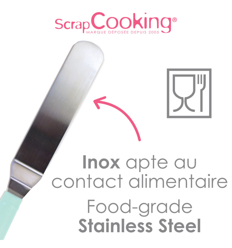 Petite spatule coudée en inox