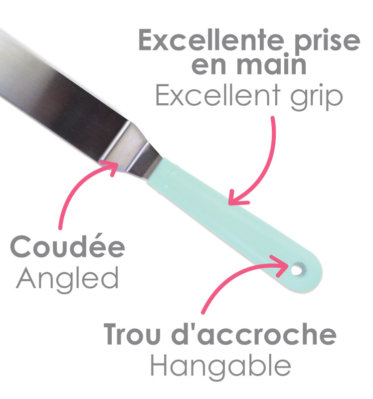 Petite spatule coudée en inox