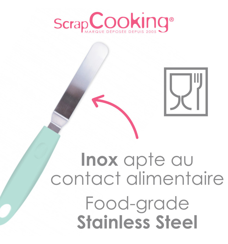 Mini spatule coudée en inox