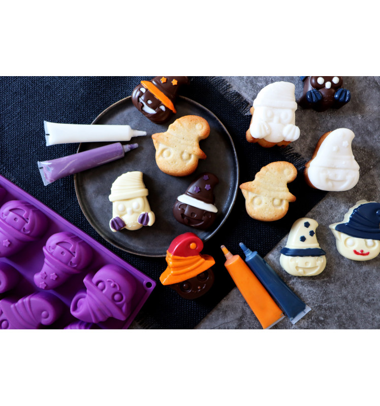 Moule à gâteaux silicone Halloween multi