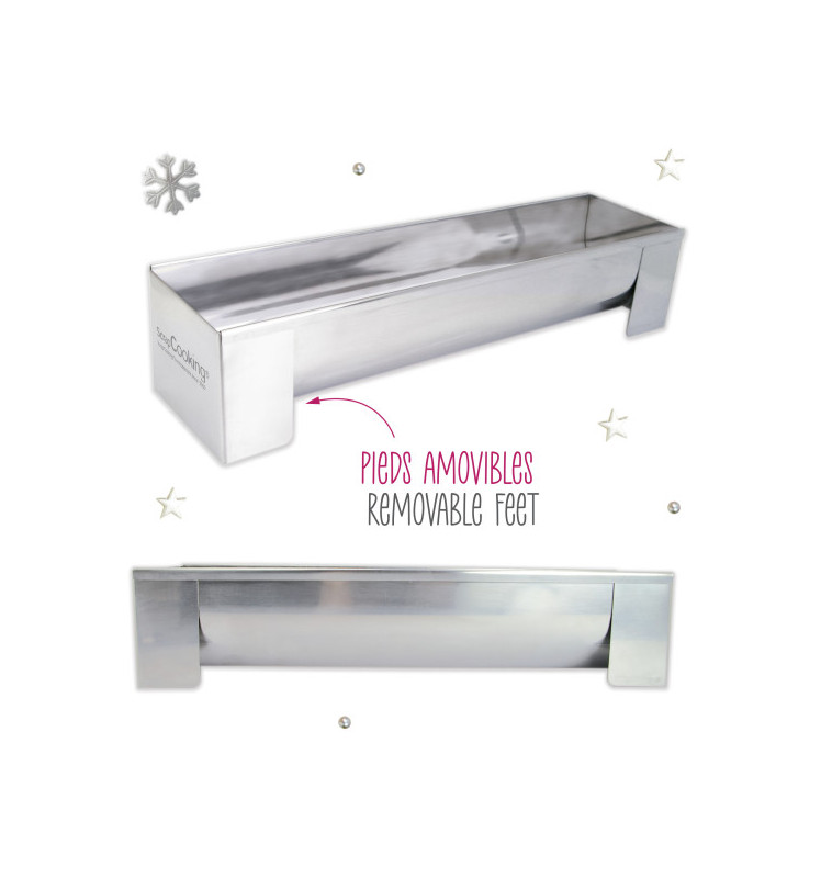 Moule bûche inox + 1 insert offert