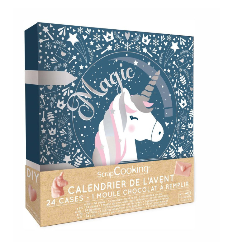 Calendrier de l'avent Licorne pour chocolat à remplir