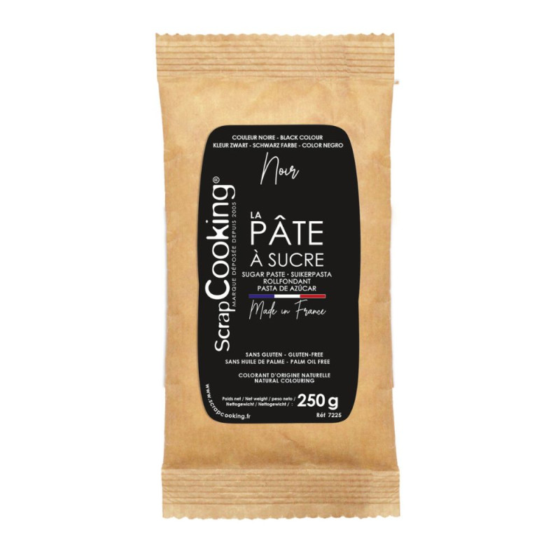 Pâte à sucre noir 250g