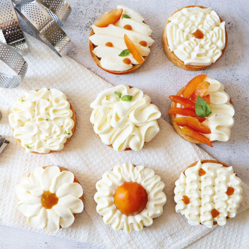 Trio de douilles inox pour le pochage de tartes