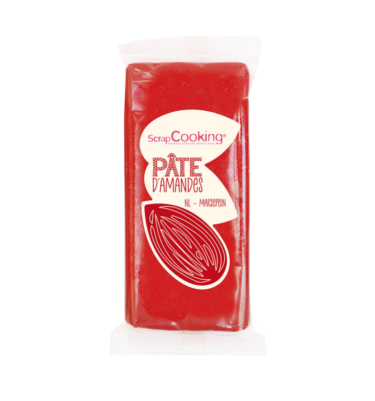 Pâte d'amandes rouge 200 gr