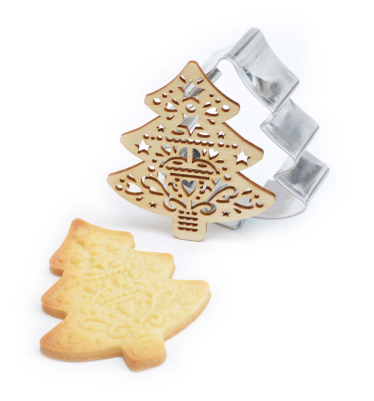 Cookie cutter + wood embosser Fir tree - ScrapCooking®