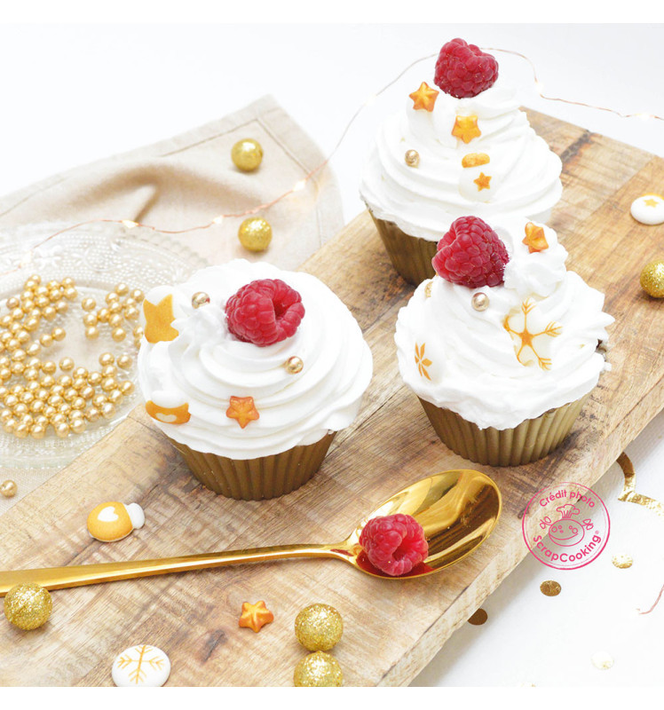 Golden deco-themed sweet scenery decorations - ScrapCooking®