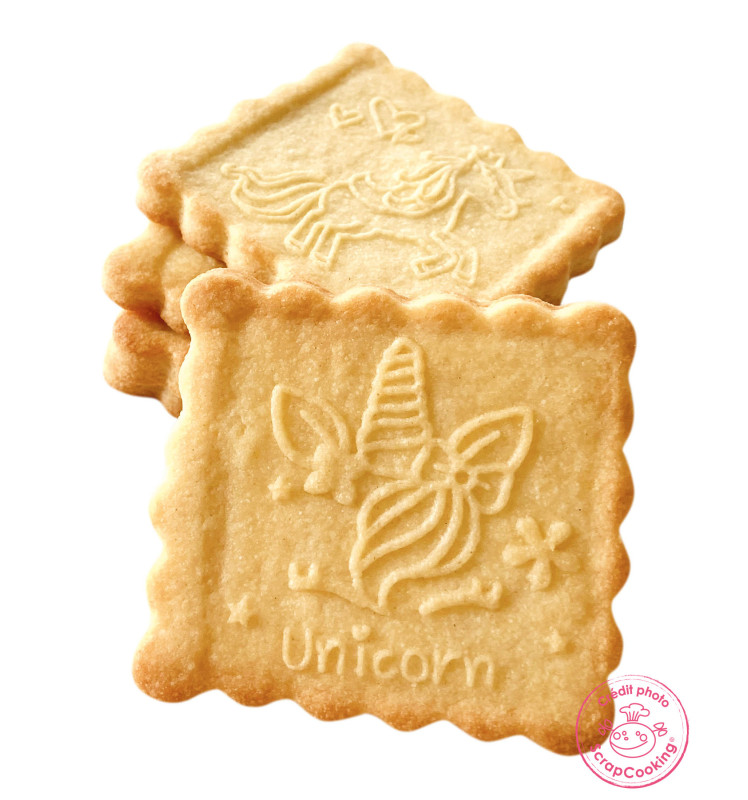 Unicorn wood cookie stamp + cookie cutter - ScrapCooking