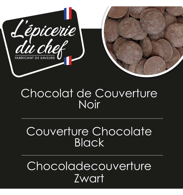 Dark couverture chocolate 500g - L'épicerie du Chef