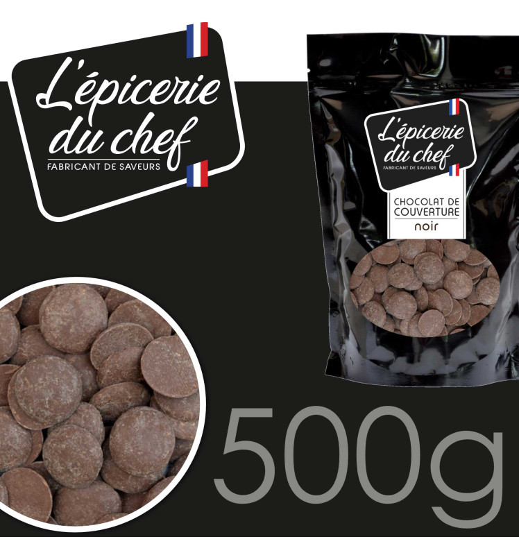 Dark couverture chocolate 500g - L'épicerie du Chef