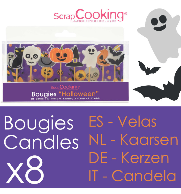 8 Halloween candles - ScrapCooking®