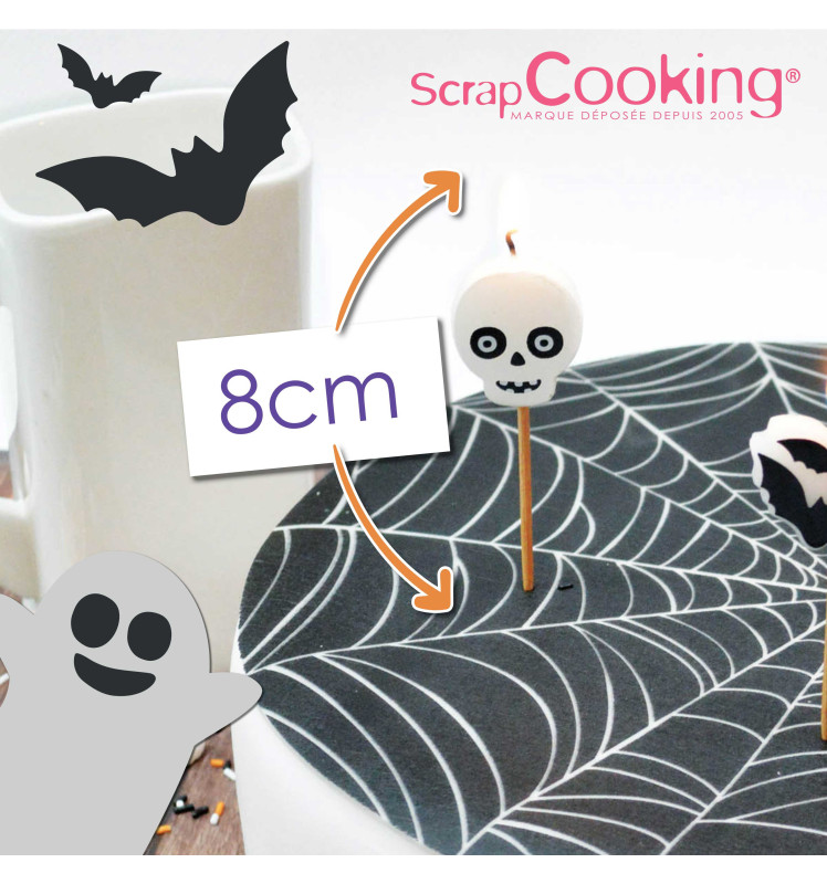 8 Halloween candles - ScrapCooking®