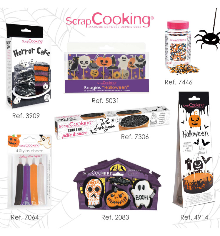 8 Halloween candles - ScrapCooking®