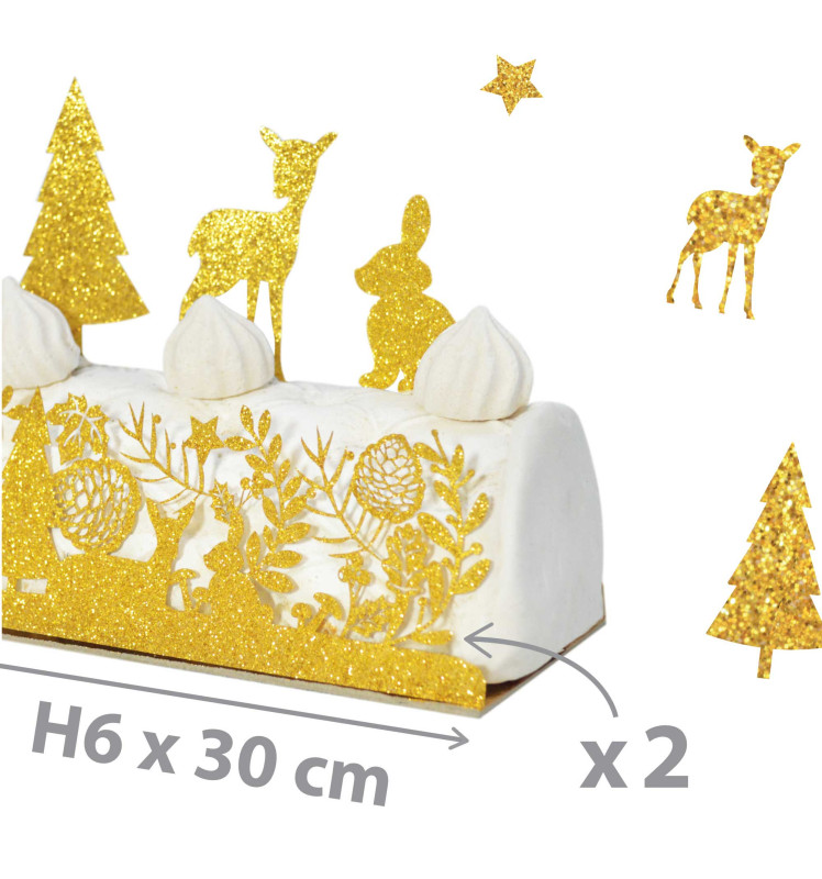 Cake scenery wrapper + cake toppers Woodland - ScrapCooking®