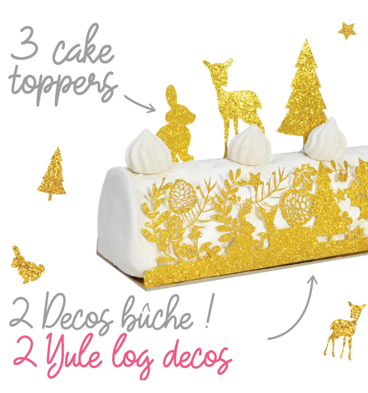 Cake scenery wrapper + cake toppers Woodland - ScrapCooking®