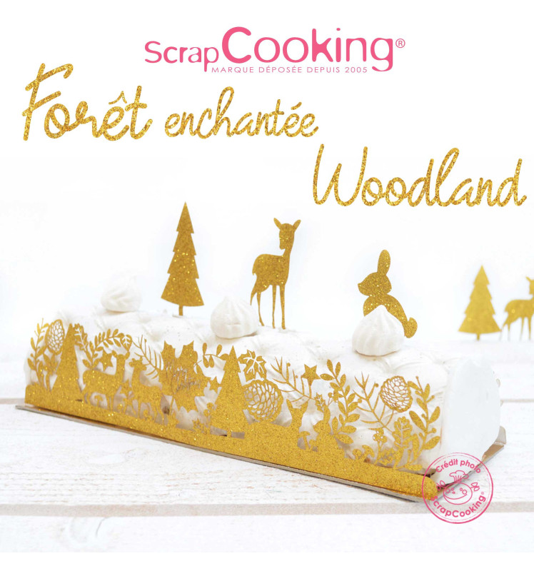 Cake scenery wrapper + cake toppers Woodland - ScrapCooking®