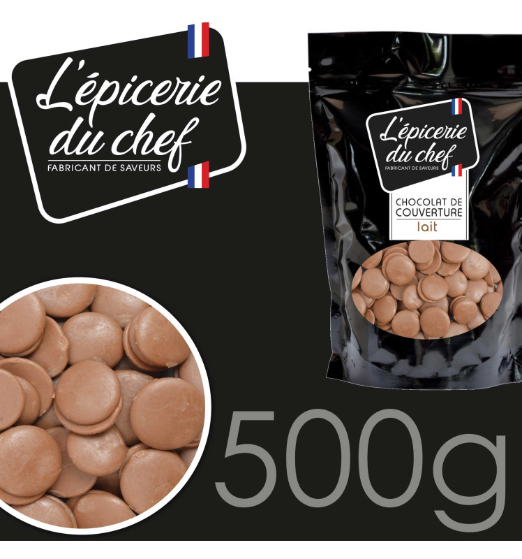 Milk couverture chocolate 500g - L'épicerie du Chef