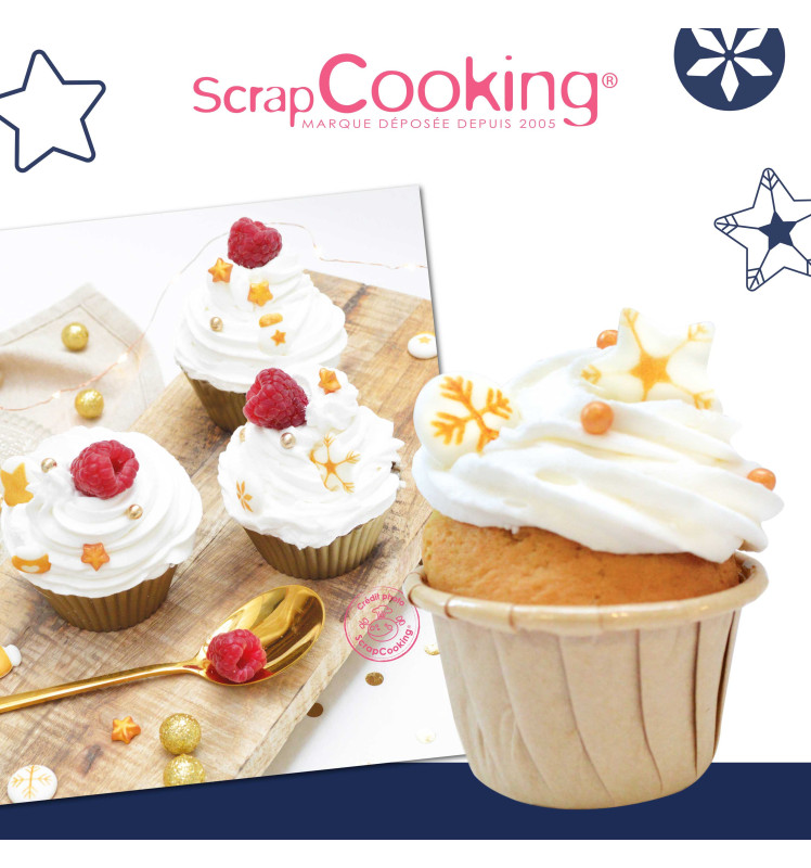 Golden deco-themed sweet scenery decorations - ScrapCooking®