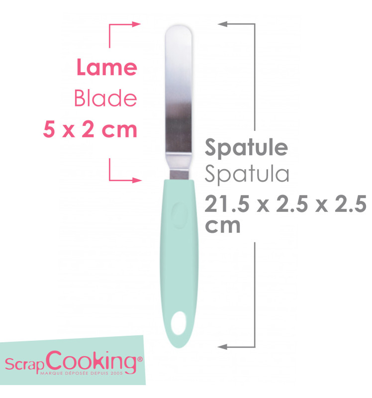 Stainless steel mini angled spatula - 21cm