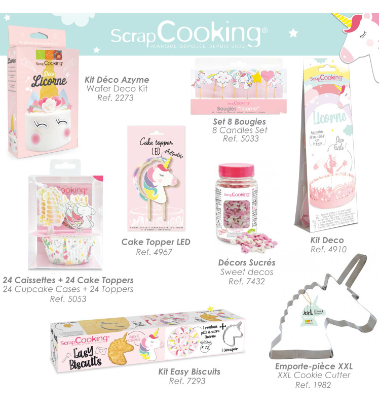 8 Unicorn candles - ScrapCooking®