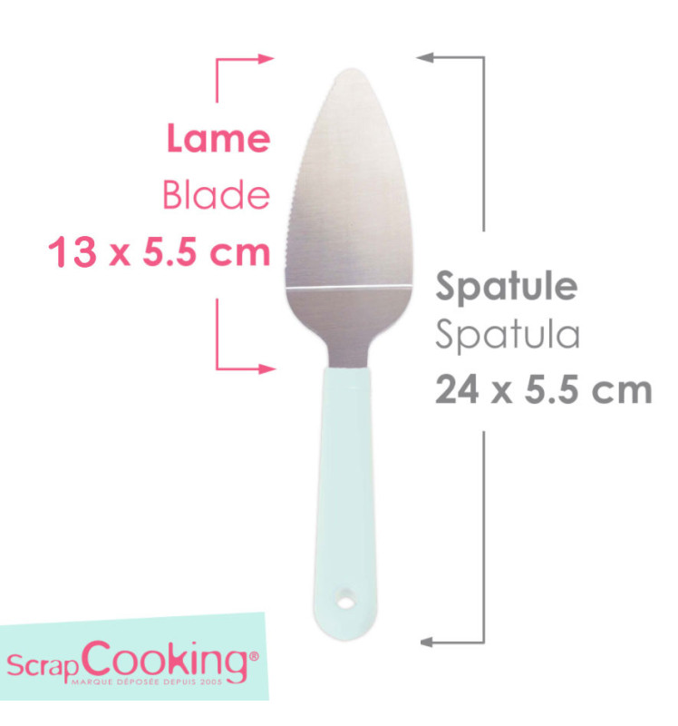 Pelle à tarte crantée inox réf.5184