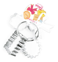 4 Deco cookie cutters on a...
