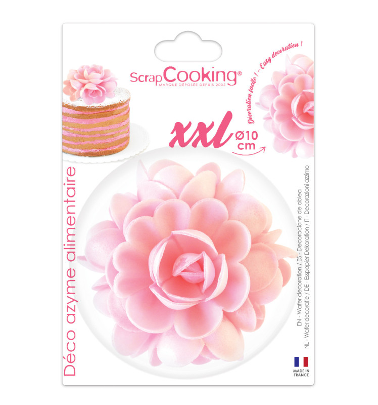 XXL rose edible wafer decoration approx. 10cm