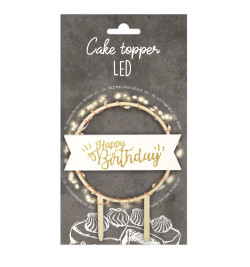 Happy Birthday LED cake topper