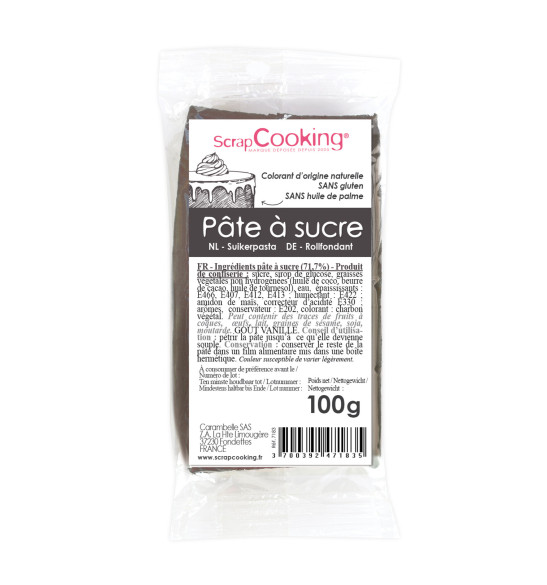 Pâte à sucre d'origine naturelle lin 200g SCRAPCOOKING® - Culinarion