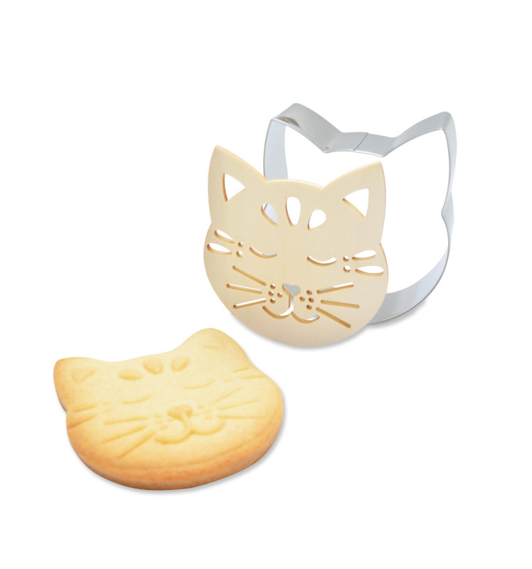 Cookie cutter + wood embosser "Cat" - ScrapCooking®