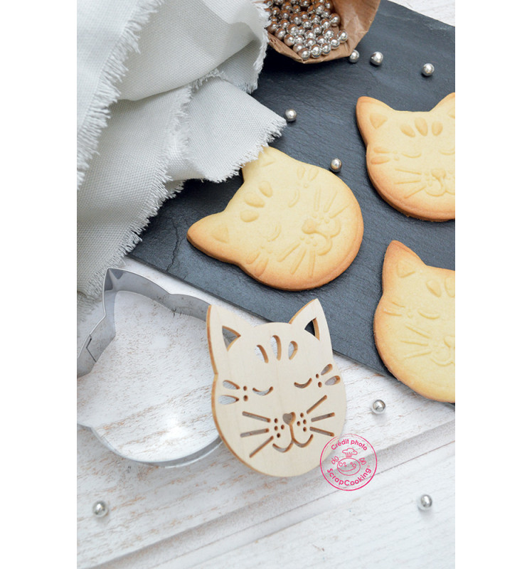 Cookie cutter + wood embosser "Cat" - ScrapCooking®