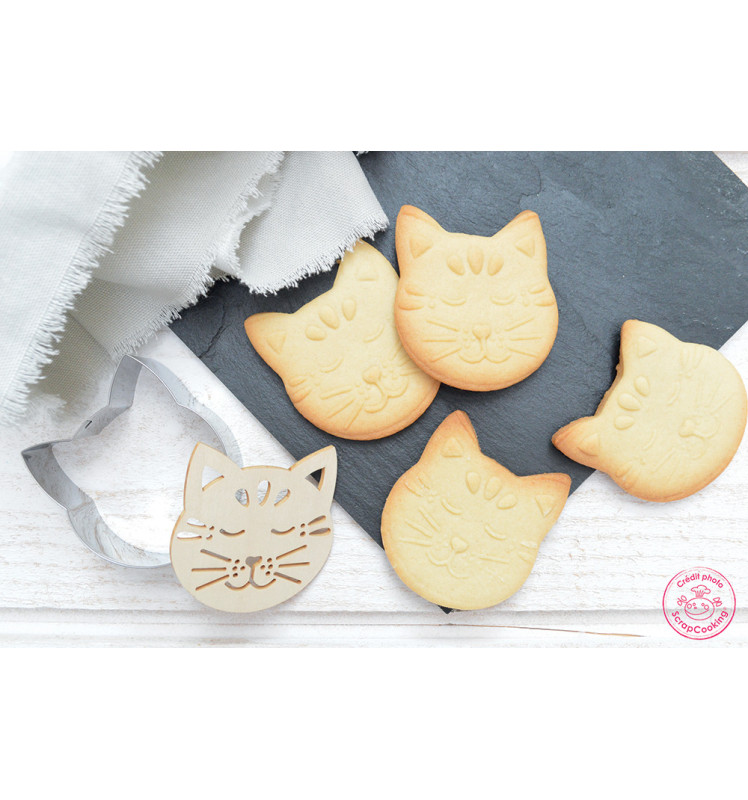 Cookie cutter + wood embosser "Cat" - ScrapCooking®