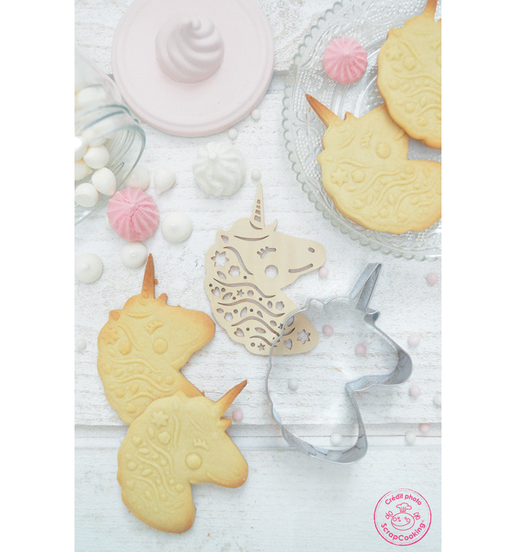 Cookie cutter + wood embosser "Unicorn" - ScrapCooking®