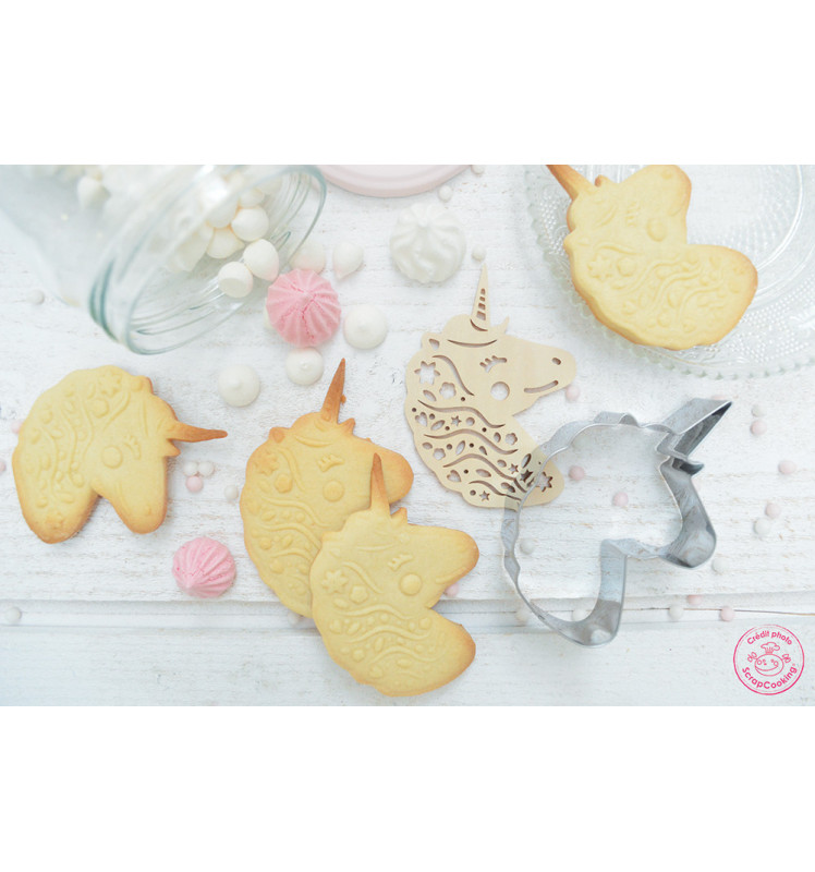 Cookie cutter + wood embosser "Unicorn" - ScrapCooking®