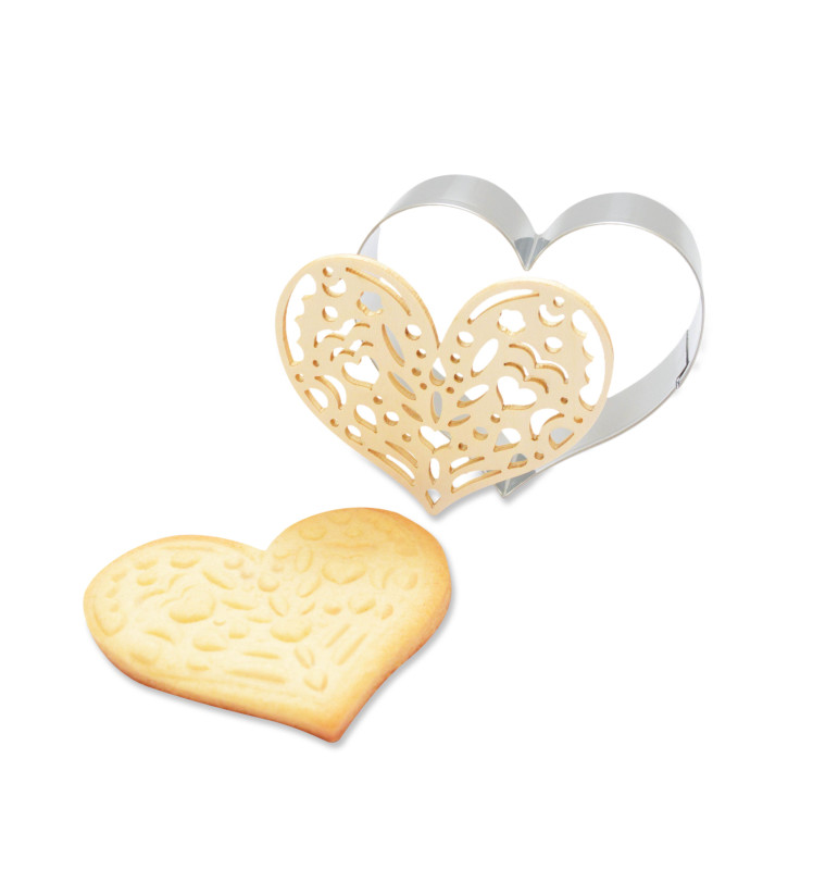 Cookie cutter + wood embosser "Heart" - ScrapCooking®