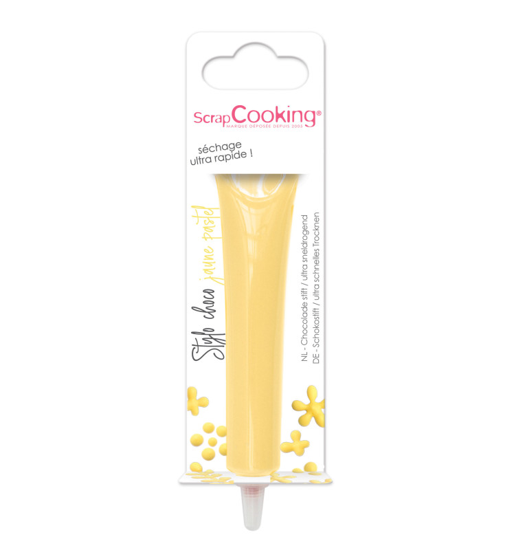 Stylo goût choco jaune pastel réf.6804