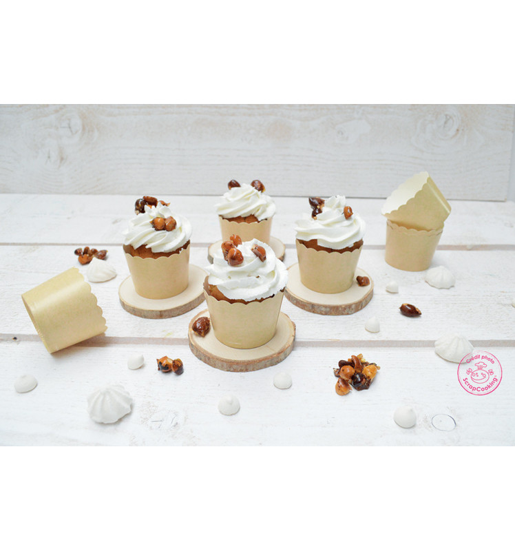 Box of 25 kraft cupcake cases - ScrapCooking®