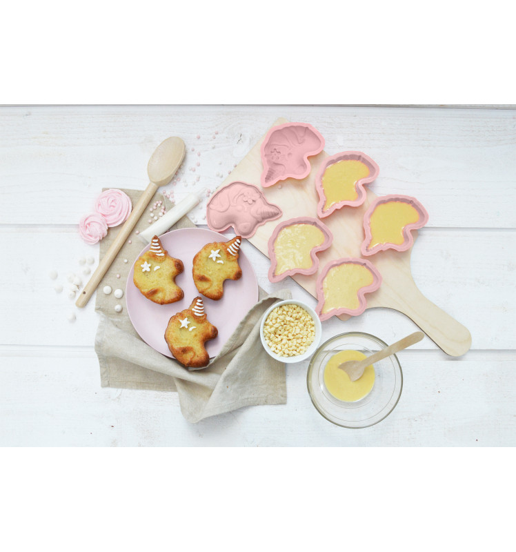 6 Individual silicone moulds Unicorn - ScrapCooking