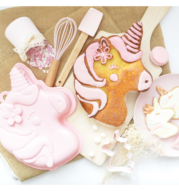 Coffret 4 ustensiles pâtisserie licorne réf.1135