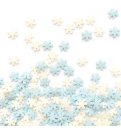 White/blue snowflake sugar...