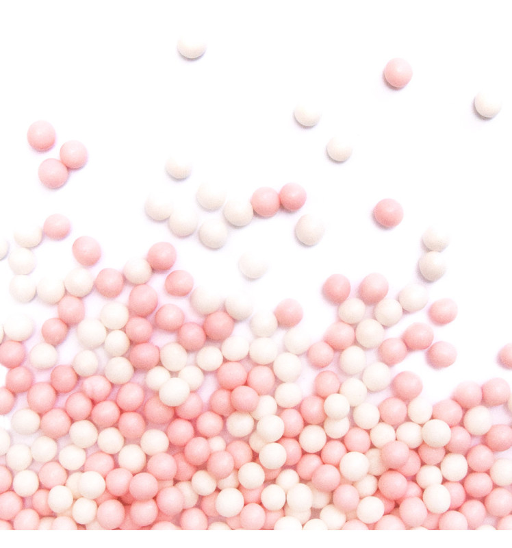 White/pink sugar sprinkle decos  55 g