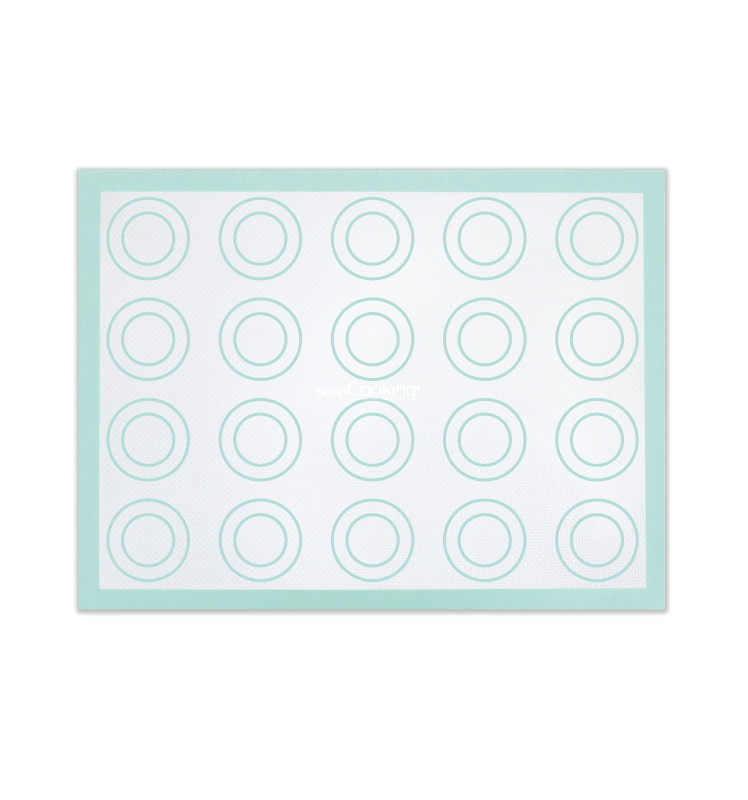 Fiberglass silicone mat with printing choux/éclair/macaroon - ScrapCooking®