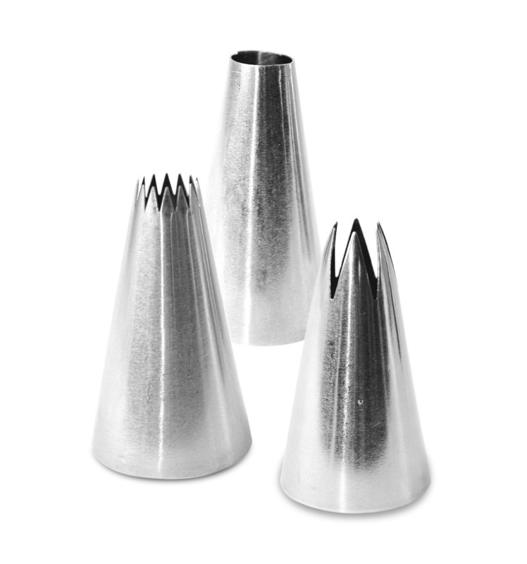 3 stainless steel nozzles - macaroons - ScrapCooking®