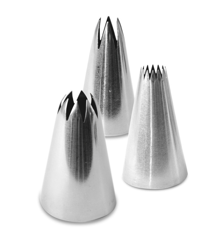 3 stainless steel nozzles - cupcakes - ScrapCooking®