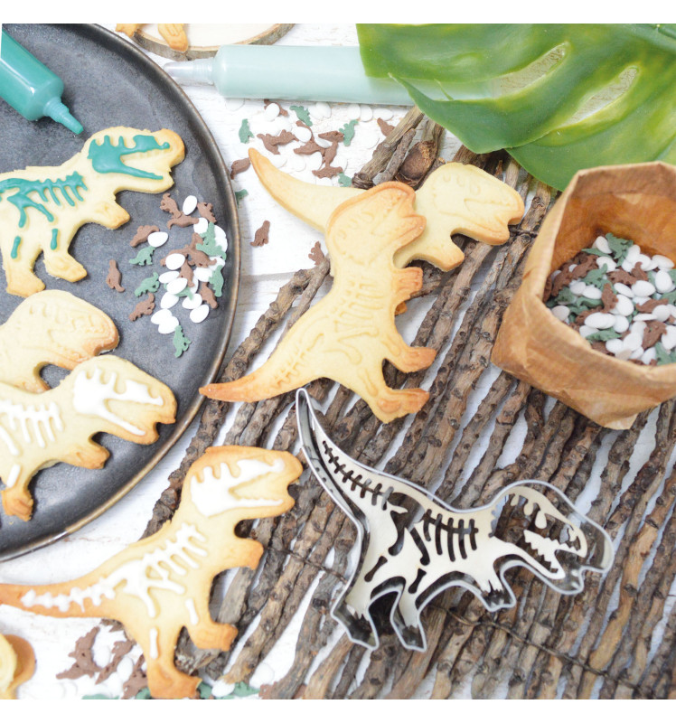 Set of 5 sugarpaste dino decorations - ScrapCooking®