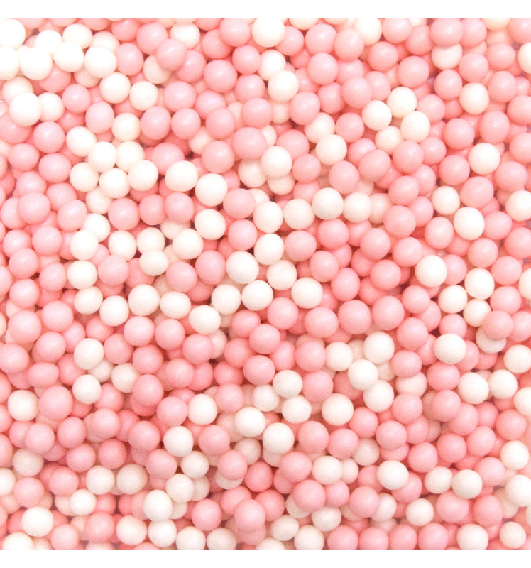 White/pink sugar sprinkle decos  55 g