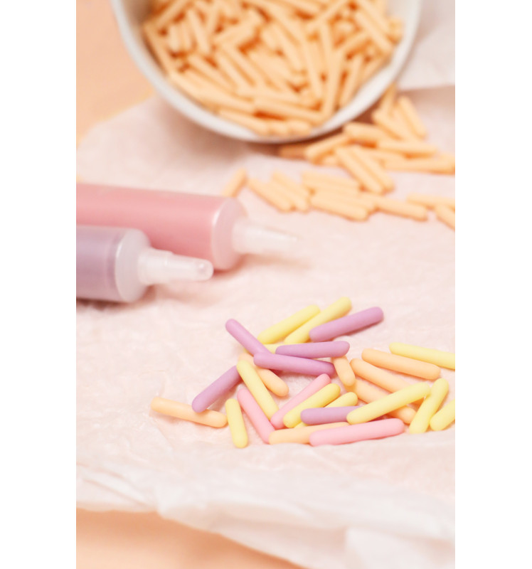 Pastel Rods Mix - 60g sugar sprinkles - ScrapCooking®